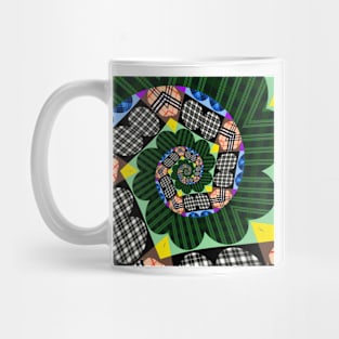 Tartan pattern collage modern Mug